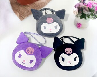 Sac en peluche Kawaii Sanrio, sac à dos Kuromi, sac à bandoulière Cinnamoroll, grand sac à main Cartoon Plushie, cadeau pour filles, cadeaux pour enfants