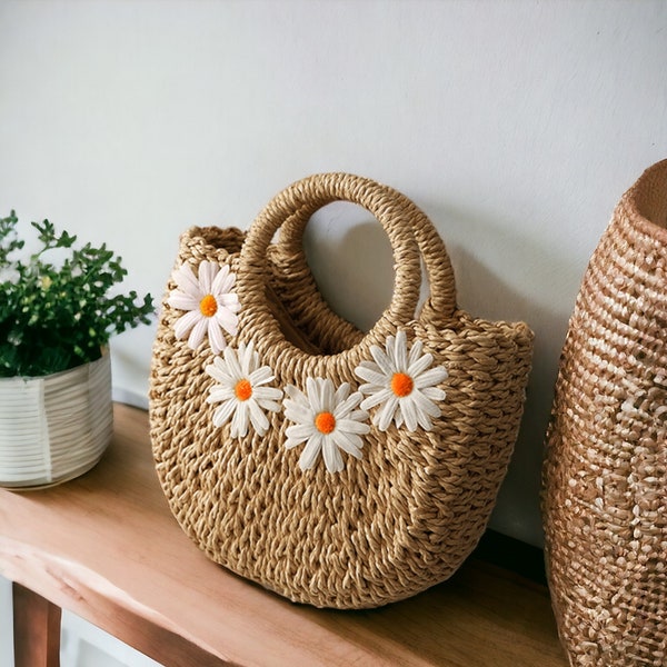 Fashion Straw Woven Beach Bags, Women Moon Basket, Shoulder Bag, Summer Bohemian Travel Crossbody Bags, Beach Handbags, Gift For Her