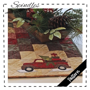 Retro Truck Table Runner Pattern: Vintage Christmas Decor (PDF Pattern)