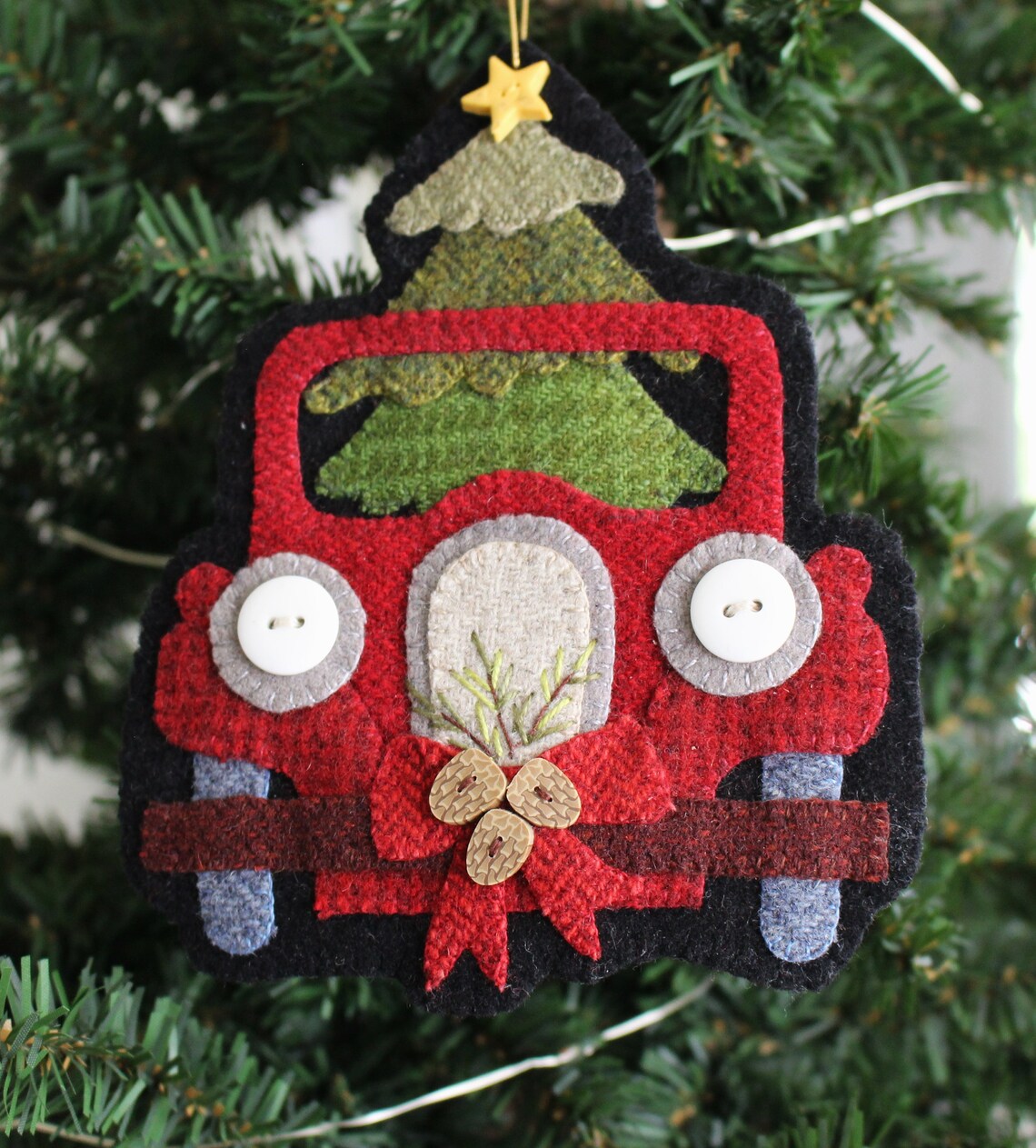 Vintage Truck Ornament Pattern Wool Pattern Christmas Etsy