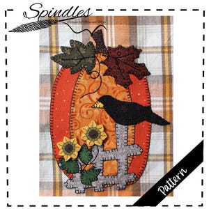 Pumpkin Garden Applique Pattern: Halloween Fall Towel (PDF Pattern)