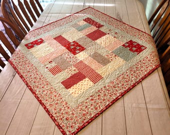 Spring Table Runner, Spring Colored Quilted Baby Quilt