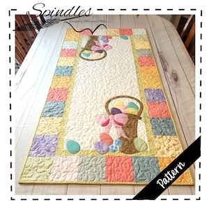 イースターバスケットのテーブルランナーパターン