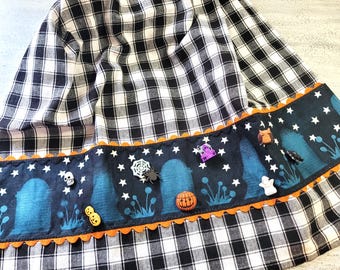 Halloween Ghost Bat and Pumpkin Button Kitchen Towel