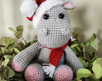 Handmade Crochet Hippo Plush – Soft, Cuddly & Adorable