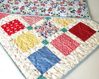 Quilted Table Runner--Summer Fresh with Color