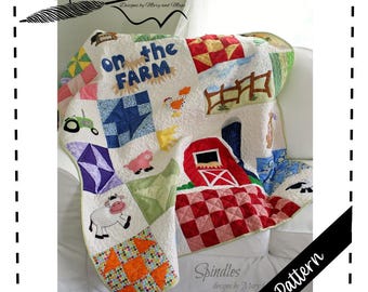 Baby Quilt, Toddler Quilt, Farm Animal Quilt Pattern, Farm Quilt Pattern