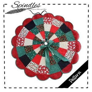 Vintage-Inspired Christmas Tree Skirt Pattern | PDF Quilt Pattern | Holiday Sewing Project | Scalloped Edge Tree Skirt