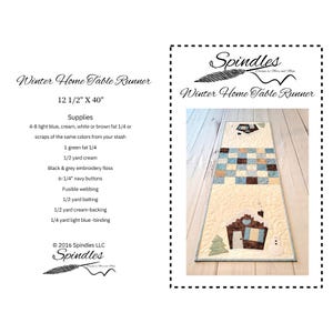 Winter Table Runner Pattern, Christmas Table Runner, Farmhouse Christmas Decor, Quilt Table Runner Pattern, Quilt Pattern