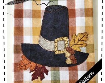 Pilgrim Hat Applique Pattern, Digital Download