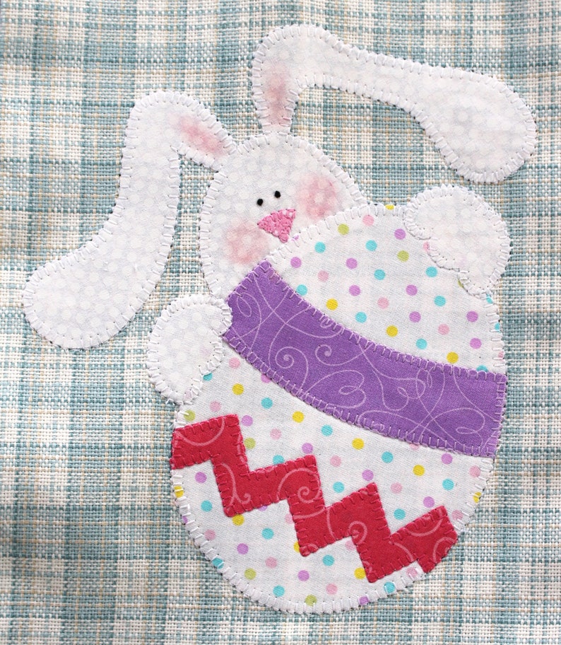Easter Bunny Applique Pattern: Floppy Eared Towel Design (PDF Pattern ...