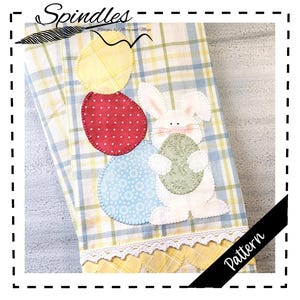 Gestapelte Ostereier, Ostereier Applikation, PDF Anleitung, Digital Download, Küche, Geschirrtuch