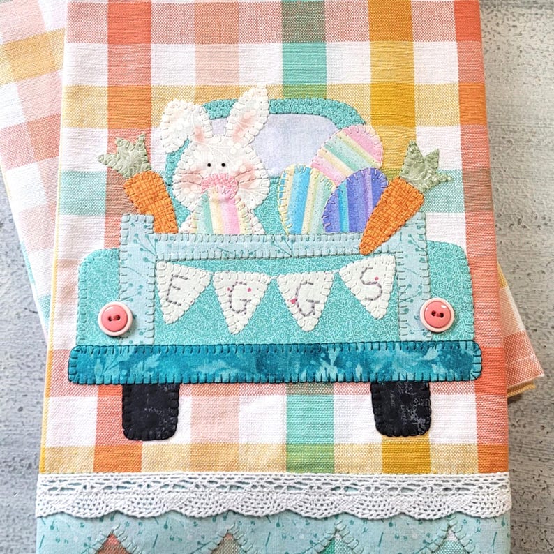 Easter Applique Kitchen Towel Pattern (PDF Pattern) image 3