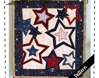 Americana Stars Quilt Pattern: Patriotic Decor (Digital Download)