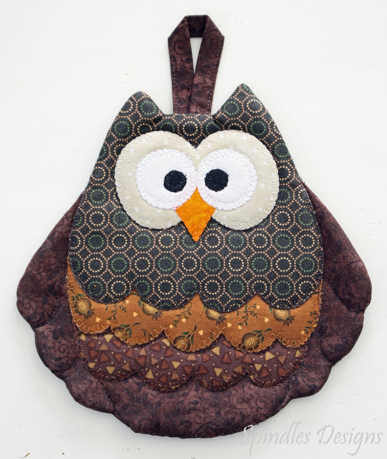 Owl Towel Pattern Owl Hot Pad Pattern Hot Pad and Tea Towel Etsy Israel