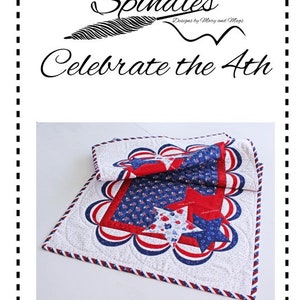 Patriotic Table Runner Pattern, 4th of July Table Runner Pattern. Table Runner Pattern