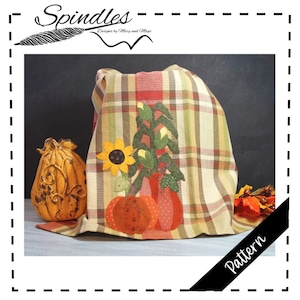 Harvest Time Kitchen Towel Applique Pattern (Digital Download)
