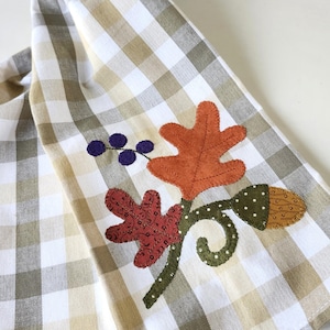 Torchon de cuisine à motif de feuilles de chêne d'automne, Thanksgiving
