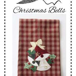 Christmas Bells Tea Towel Applique Pattern: Vintage Holiday Design ...