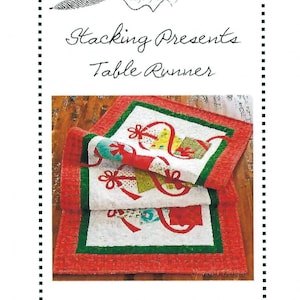 Table Runner Pattern, Christmas Table Runner Pattern, Stacking Presents Pattern, PDF Pattern