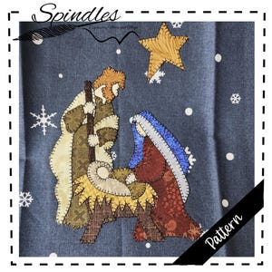 Holy Family Appliqué Pattern | Nativity Quilt Block Design