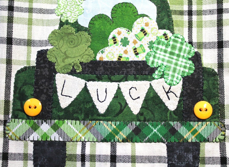 St. Patrick's Day Towel Pattern, Tea Towel Applique Patterns, St. Patrick's Day Pattern image 3