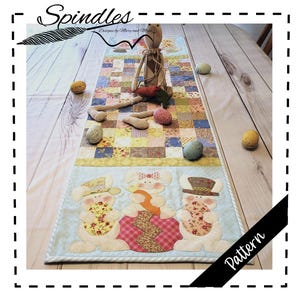 Easter Bunny Table Runner Pattern, Springtime Parade