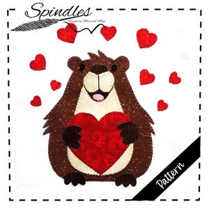 Capybara Valentine Applique Pattern - Sewing Pattern for Quilts & Gifts