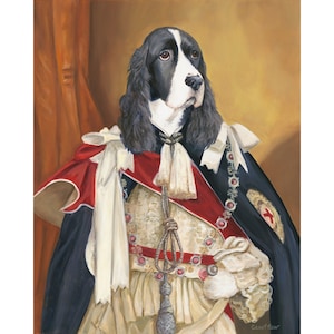 Springer Spaniel, Canvas Prints, Anthropomorphic, English Springer Spaniel, &quot;Spencer&quot;