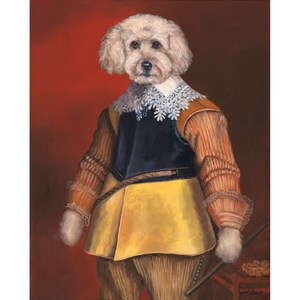 Golden Doodle, Canvas Print, Goldendoodle, Doodle Art, Labradoodle, &quot;Sir Thatcher&quot;