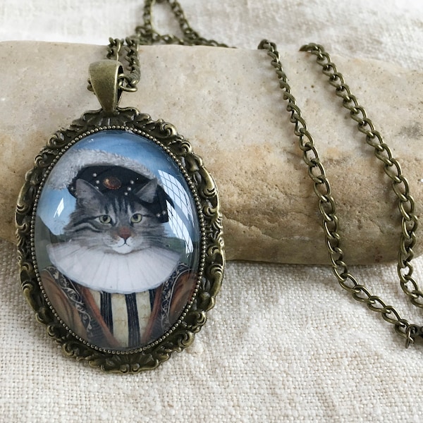 Cat Mom Jewelry, Cat Pendant Necklace, Maine Coon Cat, Crazy Cat Lady, Otto