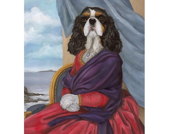 Tesori Dell'Caroline Bandiera Decorativa Esterna Cavalier Spaniel Patriottica, Multicolore, In Poliestere Tela