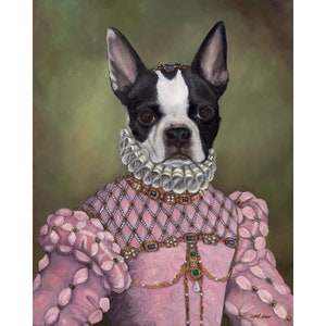 Boston Terrier, Canvas Print, Boston Terrier Art, Gag Gift for Women, Miss Rascal