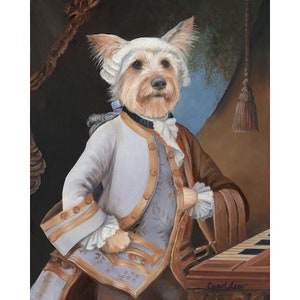 Yorkie Canvas Print, Lad Mozart, Yorkshire Terrier, Yorkie In Costume