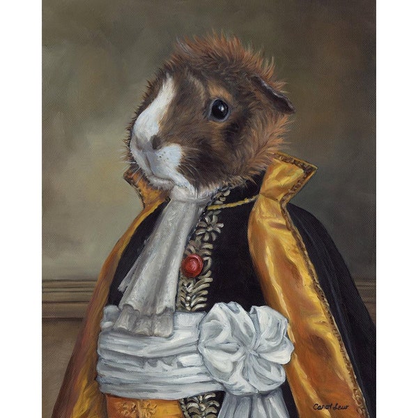 Guinea Pig Prints, Lord Basil, Guinea Pig in Clothes, Guinea Pig in Costume