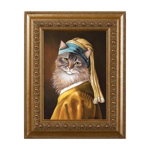 Cat Lady Gift Ideas, Cat Fridge Magnets, Cat With A Pearl Earring, Best Cat Lover Gift