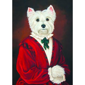 Westie Prints, 5x7” West Highland Terrier, Molly McGee Dog Portrait