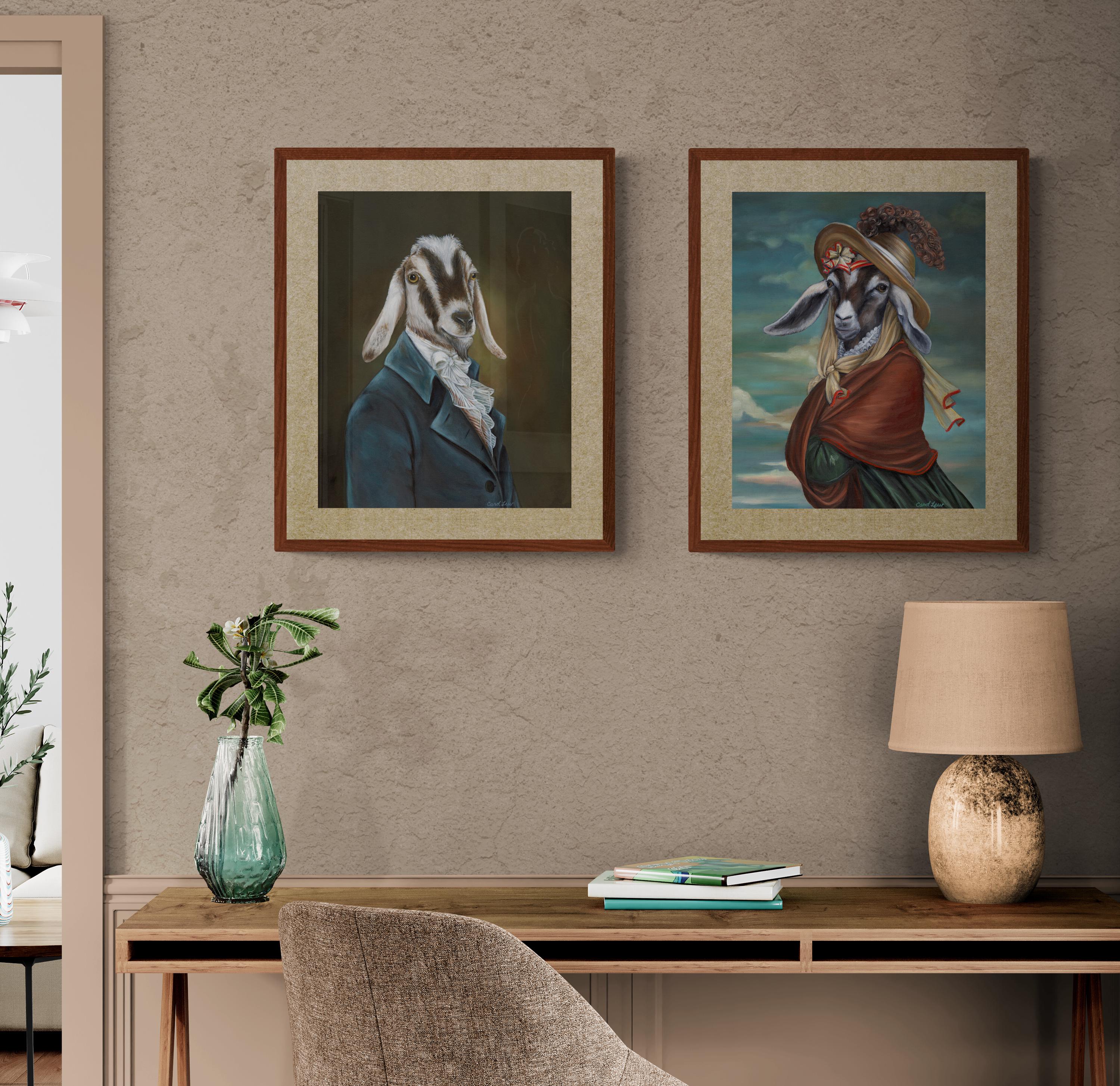 Nanny Goat Canvas Prints, Mrs. Beekman, Goat Decor, Barnyard