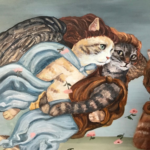 Birth of Venus Kitty Canvas Print: Funny Renaissance Cat Art - Etsy