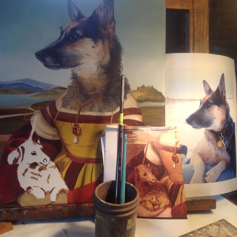 Animal Oil Painting, Painting From Photo, Custom Dog Portrait, Custom Cat Portrait image 8