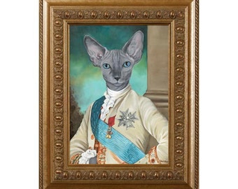 Sphinx Cat Magnet, Louis XVI, Refrigerator Magnet, Fridge Magnet Cat Gifts