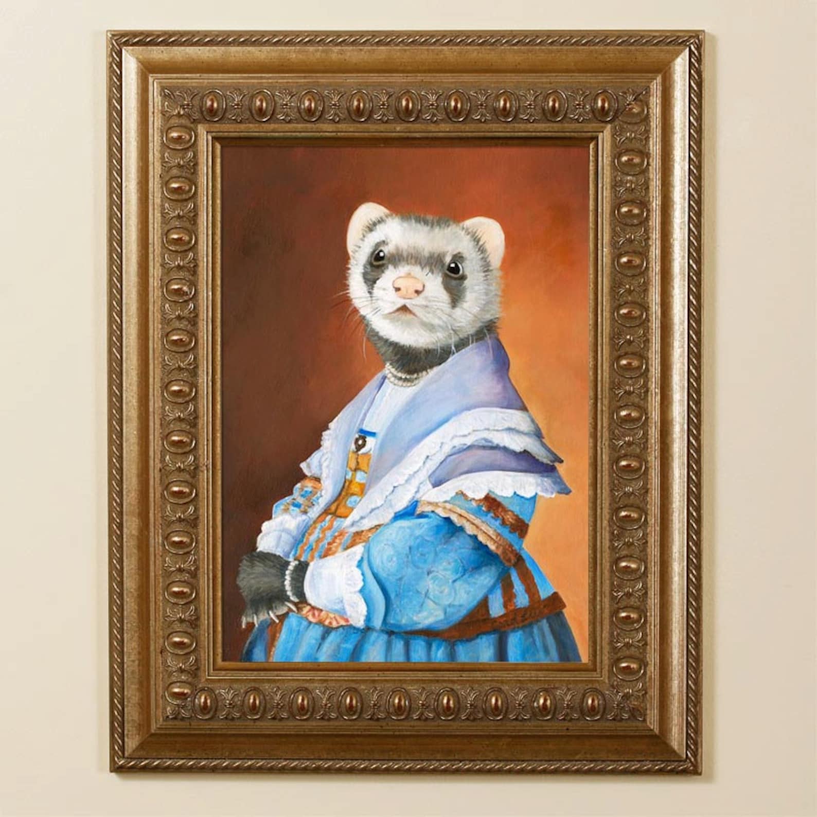 Ferret Ferret Portrait Canvas Prints Ferret Art Ferret Etsy