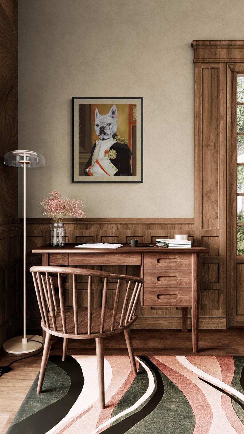 French Bulldog Napoleon Art Print: Frenchie Emperor Portrait image 9