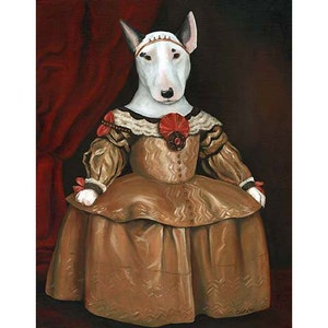 English Bull Terrier Prints, Princess Lucy Bull Terrier, Bull Terrier Art