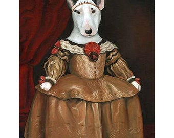 English Bull Terrier Prints, Princess Lucy Bull Terrier, Bull Terrier Art