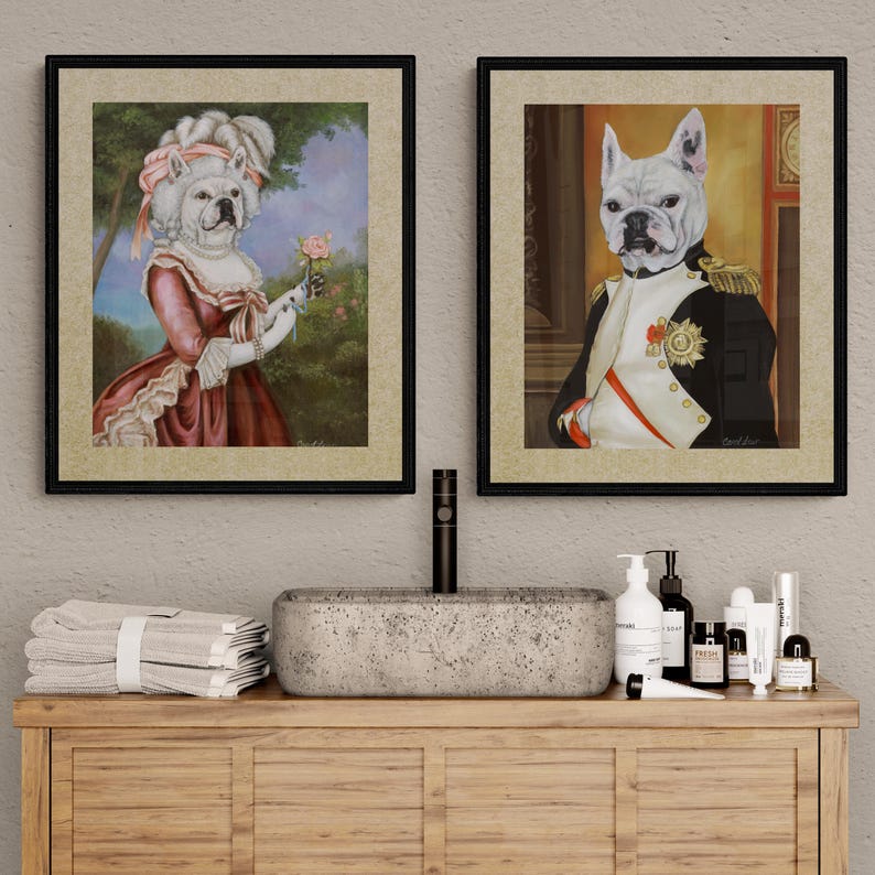 French Bulldog Napoleon Art Print: Frenchie Emperor Portrait image 7
