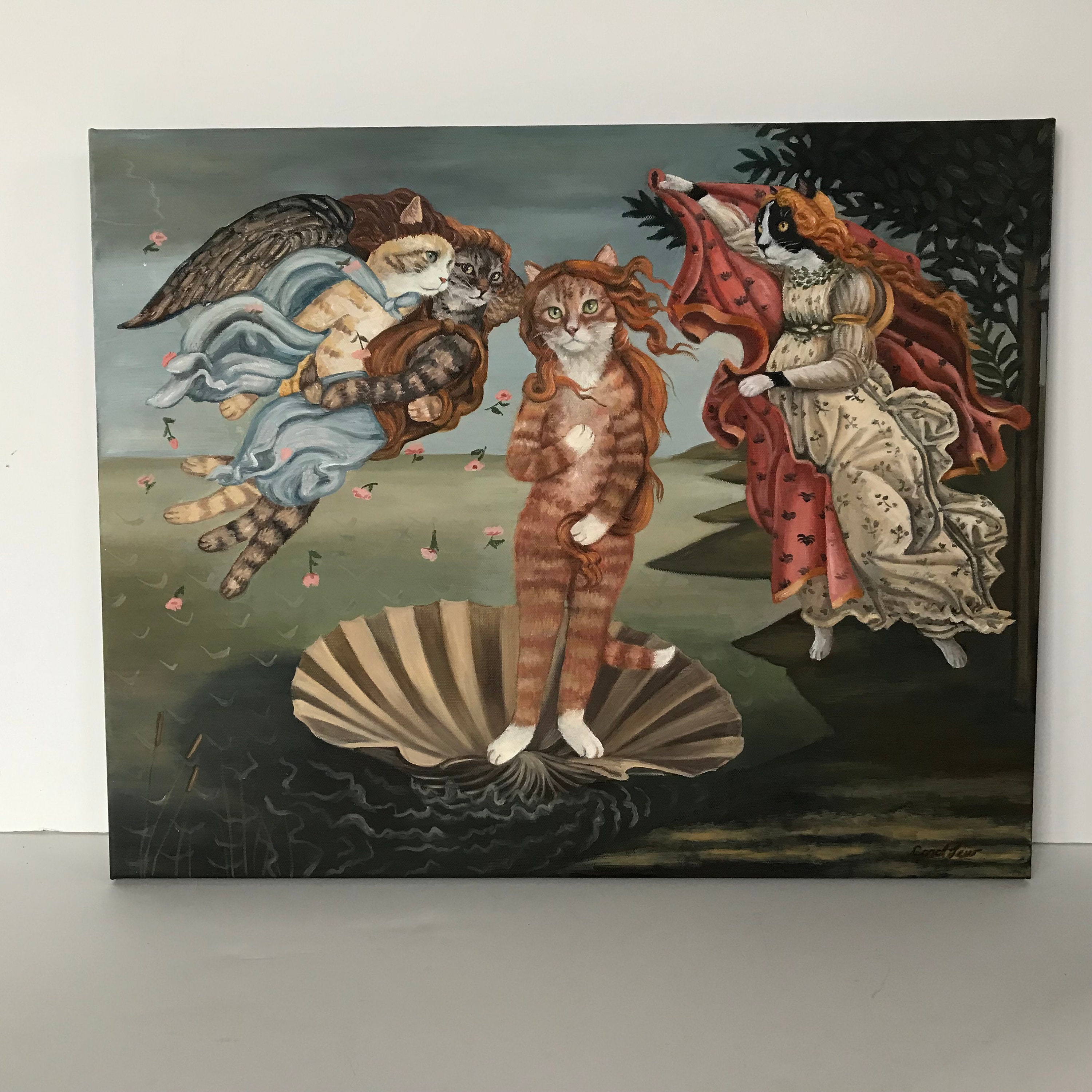 Birth of Venus Kitty Print: Whimsical Renaissance Cat Art - Etsy