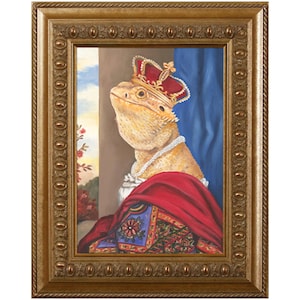 Bearded Dragon, Magnet, Queen Bertha, Bearded Dragon Gifts, Lizard, Reptile Theme Art, Dragon Den Decor, Tank Decorations