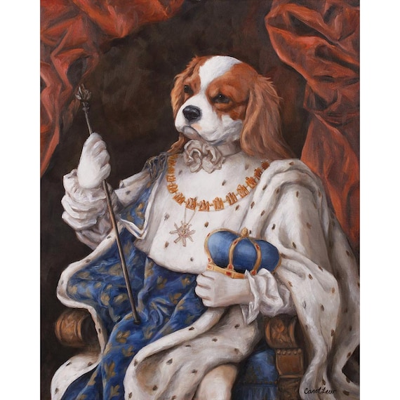 King Charles Canvas Print Dogs in -