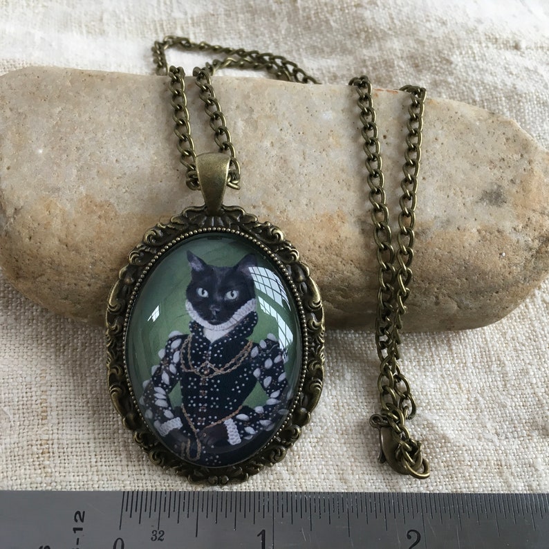Black Cat Cat Pendant Pendant Necklace Cat Mom Jewelry Cat Etsy